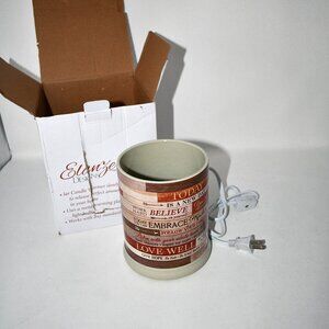 Elanze Designs Today Aspire Change The World Jar Candle Warmer, Ceramic Stonewar